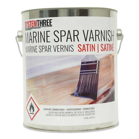 System Three Resins Marine Spar Varnish, Satin, Gallon 1855S24